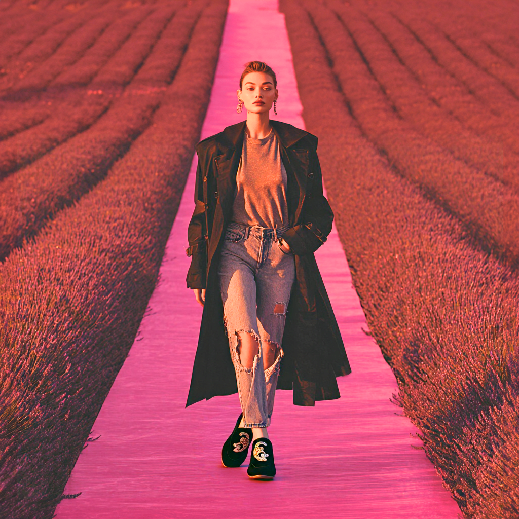 LAVENDER 貼り付けシューズセット